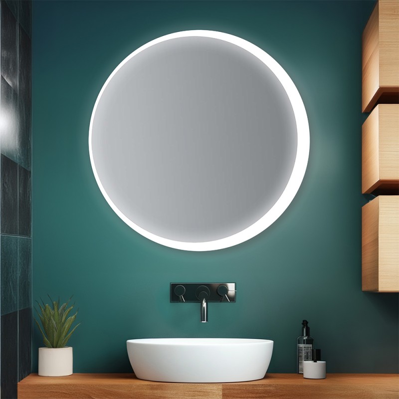 Specchio bagno 90 cm con retroilluminazione LED bianco naturale