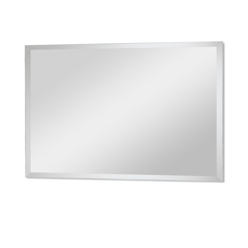 Specchio bagno 100x60 cm reversibile con bisellatura su bordo 2,5 cm