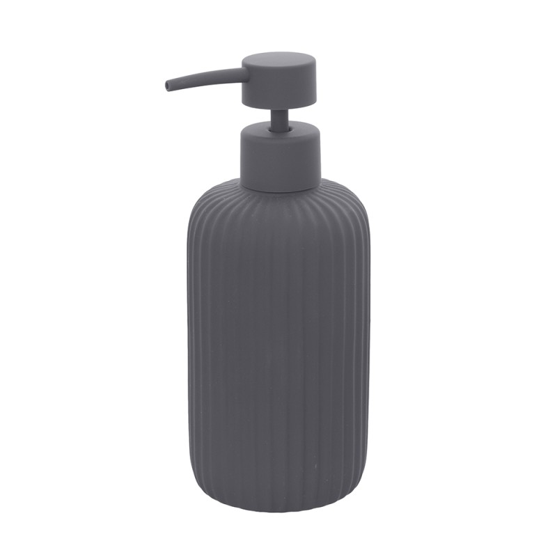 Dispenser sapone grigio in ceramica soft touch capienza 330 ml Spring