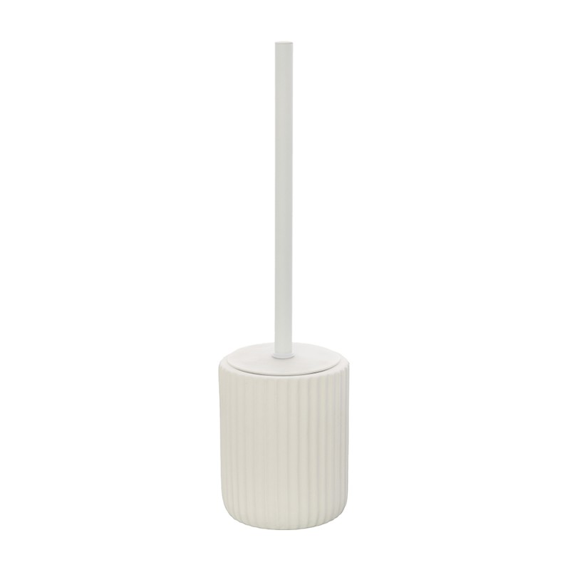 Scopino wc bianco in ceramica soft touch con setole nere Spring