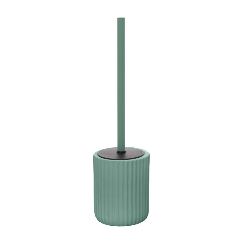 Scopino wc verde in ceramica soft touch con setole nere Spring