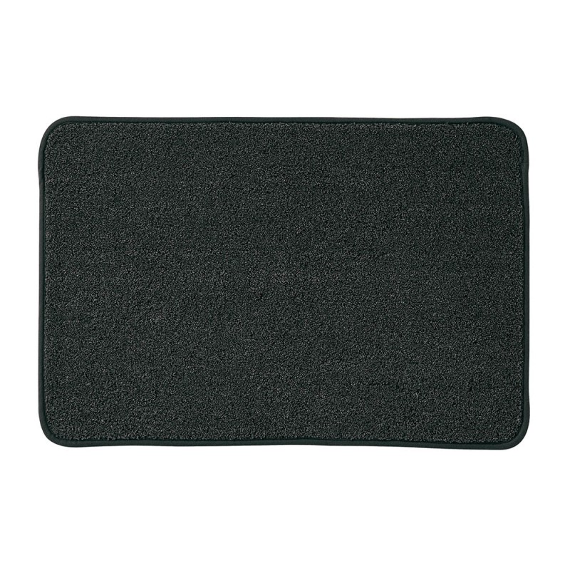 Tappeto bagno nero 60x40 cm in microfibra antiscivolo Spring