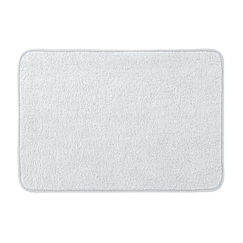 Tappeto bagno bianco 60x40 cm in microfibra antiscivolo Spring