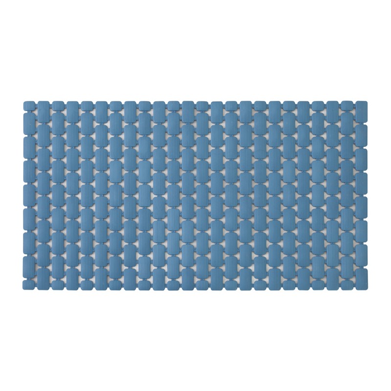 Tappetino antiscivolo doccia blu 40x73 cm in plastica Spring