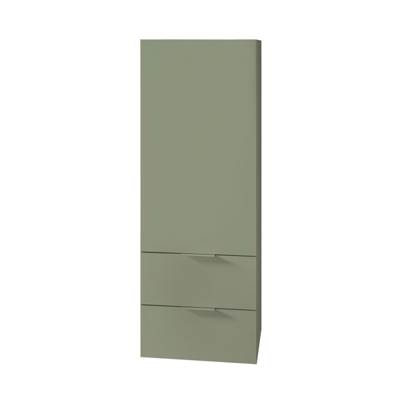 Colonna bagno sospesa 110 cm salvia opaco con anta e cassetti Matisse