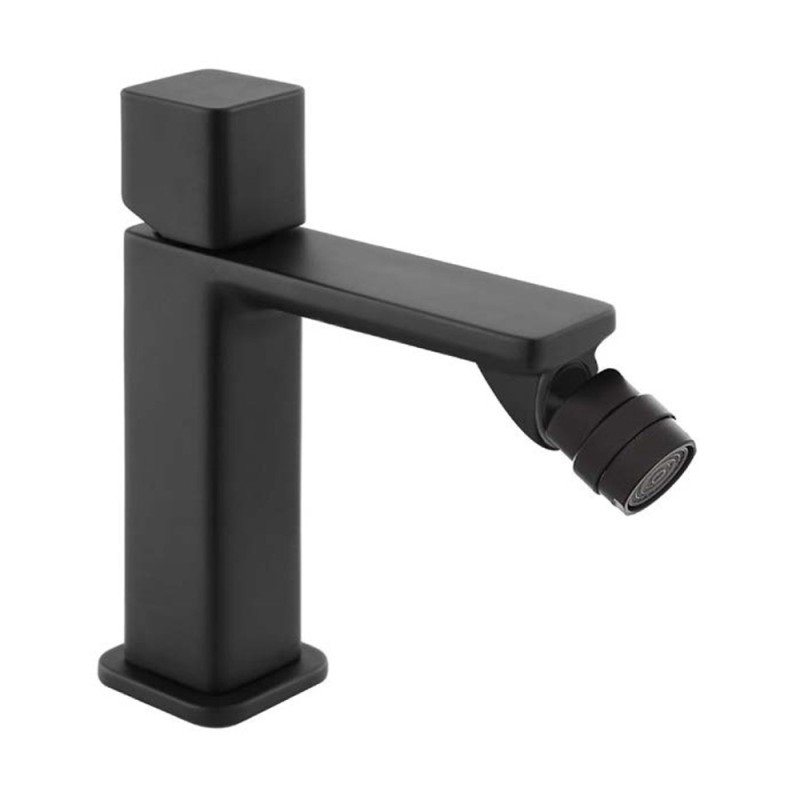 Miscelatore bidet in ottone nero opaco con piletta click clack Lotus