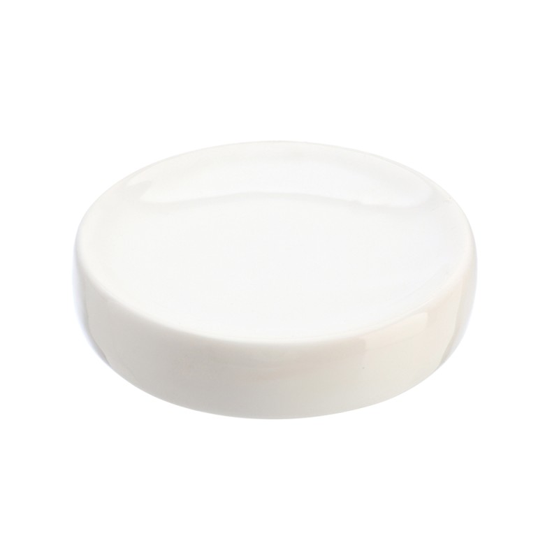 Porta sapone solido da appoggio in ceramica bianca linea Cily