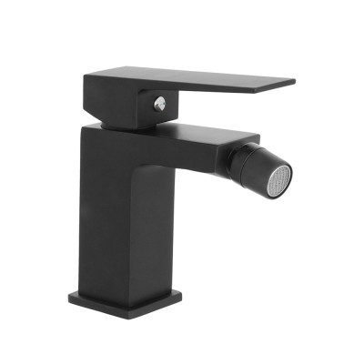 Miscelatore bidet in ottone nero opaco Kubo