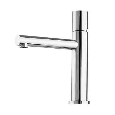 Rubinetto lavabo cromo senza leva in acciaio inox Gemini