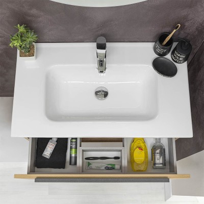 Mobile Bagno Sospeso Industrial 80x47 Cm