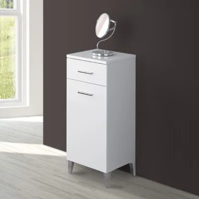 Base Mobile Bagno 35x84x34 Bianco 1 Anta 1 Cassetto Stella