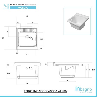 mobile lavapanni grigio moderno con vasca ed asse in legno