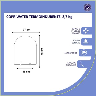 Copriwater Flaminia compatibile Serie Link Bianco