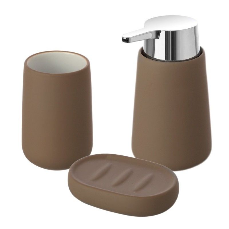 Accessori Per Bagno In Ceramica.Set Accessori Bagno D Appoggio Tortora In Ceramica Con Finitura Matta Ap5 Pack 19454 Defaultcombination