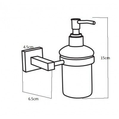 Dispenser Sapone Liquido Acciaio e Vetro Satinato