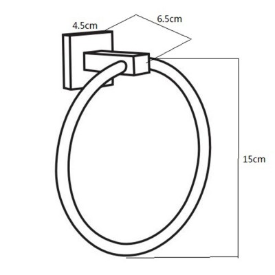 Portasalviette Cromato a Parete Diametro 15 cm