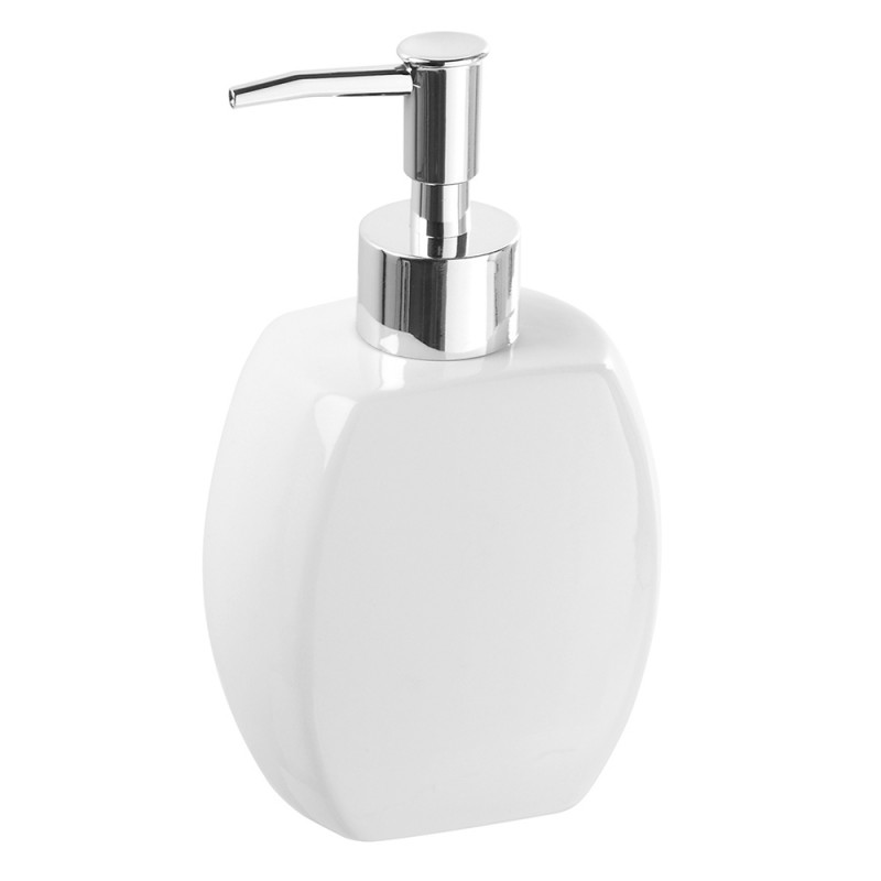 Dispenser sapone liquido da appoggio ceramica bianco