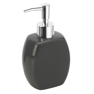 Dispenser Sapone Liquido Da Appoggio Moderno Ceramica Grigio