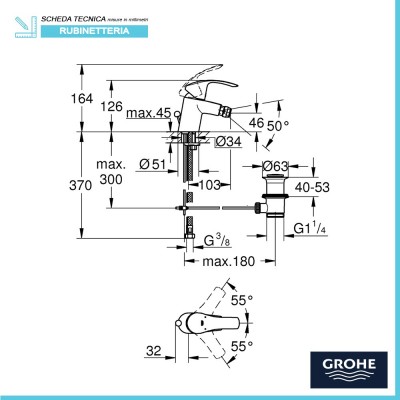 miscelatore bidet grohe eurosmart