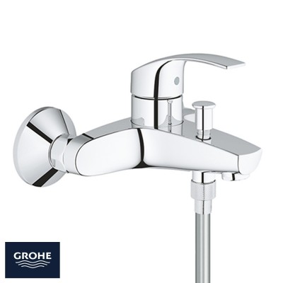 miscelatore vasca grohe eurosmart cromo completo di doccetta supporto e laccio