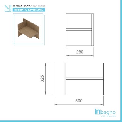 Misure Doppio Organizer per Mensoloni Sospesi