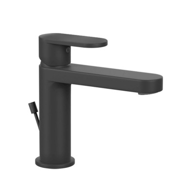 Miscelatore per Lavabo in Ottone Nero Opaco con Piletta Click Clack