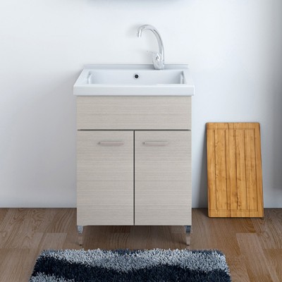 Mobile Lavatoio 60x50 cm Colore Larice con Vasca da Interno