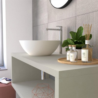 Composizione Bagno Aperta Sospesa Color Grigio Nuvola da 110 cm Inbagno - 5